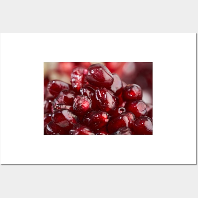 Macro of pomegranate seeds Wall Art by naturalis